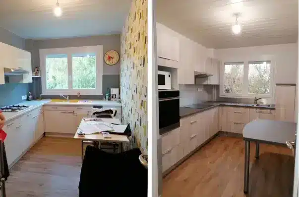 Pose-de-cuisine-sur-mesure-a-Saint-Sebastien-sur-Loire Rénovation de cuisine avant et après à Saint Sébastien sur Loire